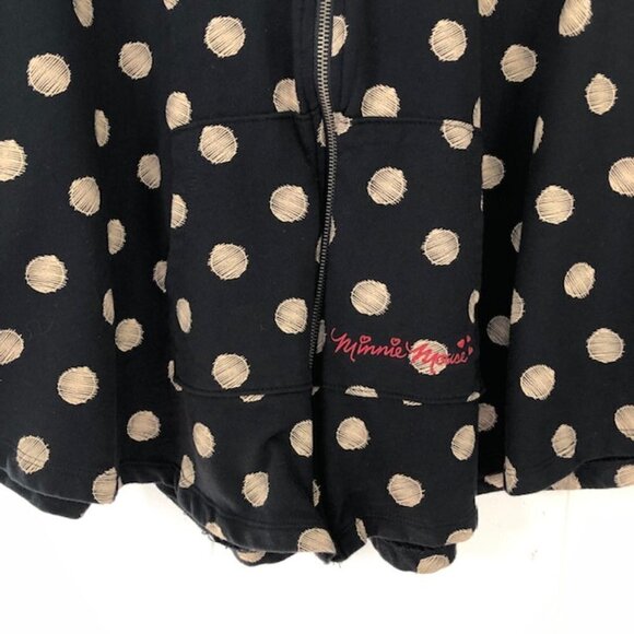 Disney Womens Minnie Mouse Polka Dot Cape Poncho Hoodie - Picture 8 of 11